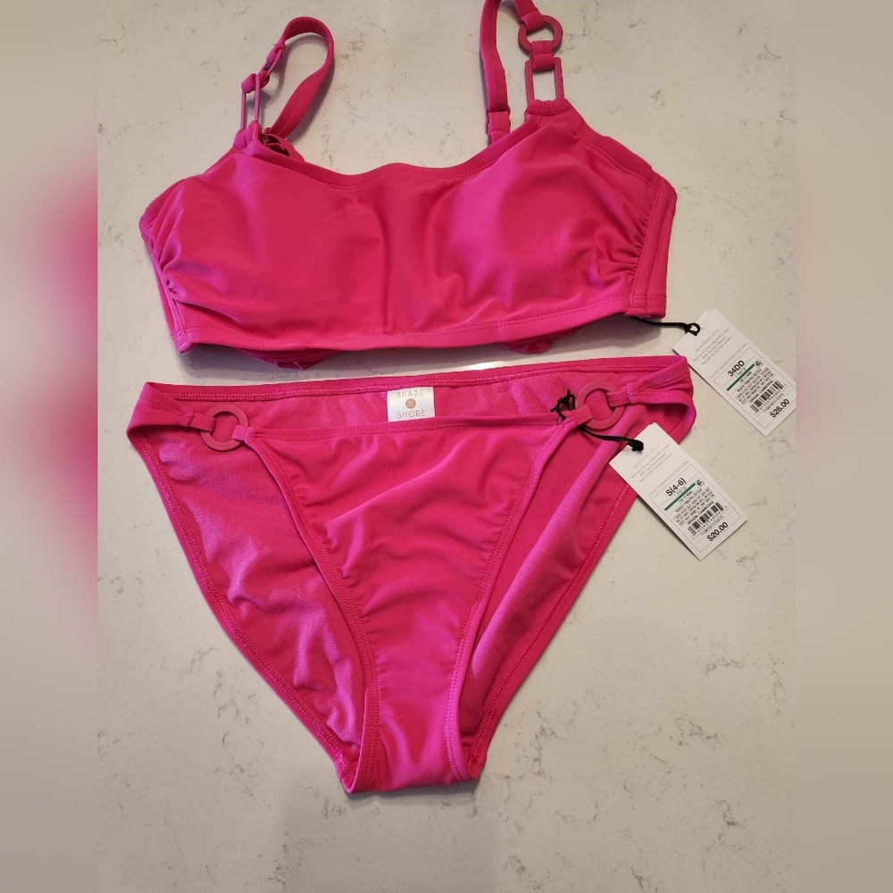 Shade & Shore Bright Hot Pink Women's Bikini Set